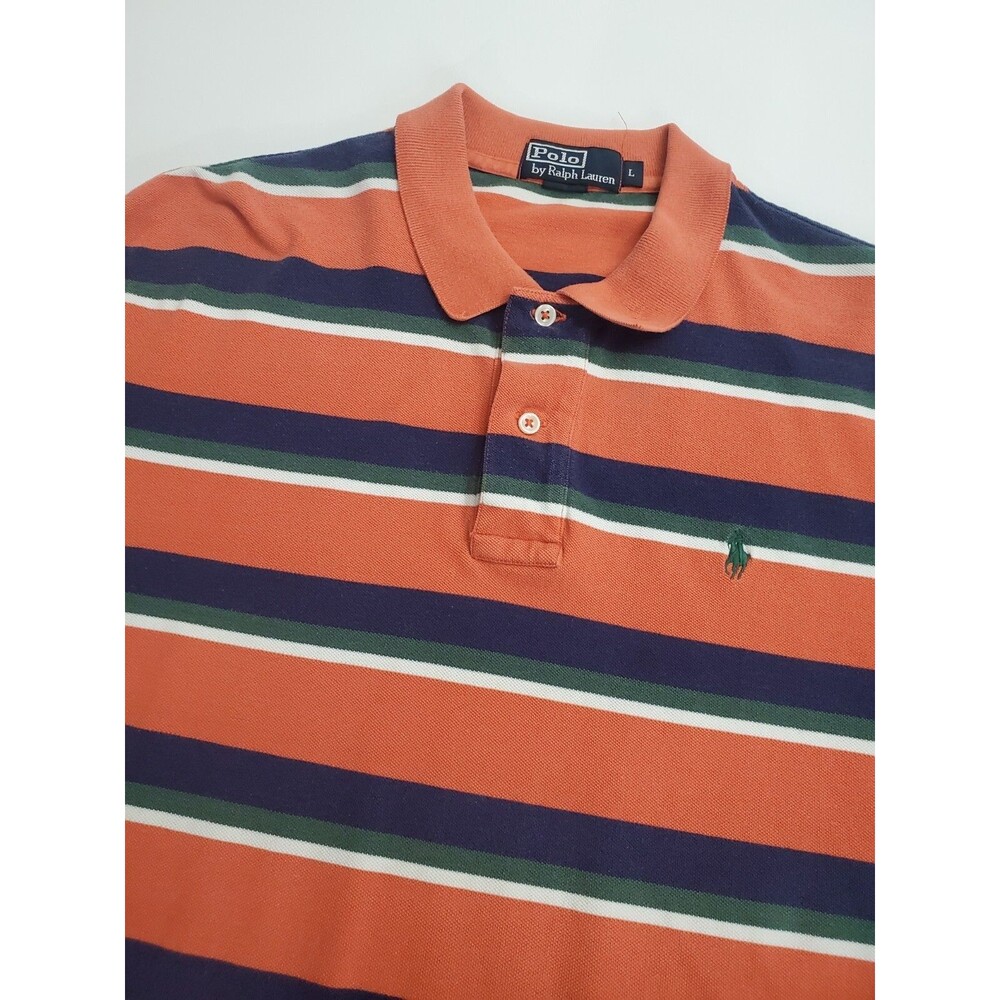 Polo By Ralph Lauren Men's Short Sleeve Polo Shirt, Stripes, Large